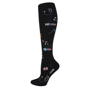 Calcetines Largos hasta la Rodilla al por Mayor, <span class=keywords><strong>Medias</strong></span> de Ciclismo para Correr, Deporte, Logotipo Personalizado, Calcetines de Compresión para Enfermeras de 20-30 mmHg - Product Image 5