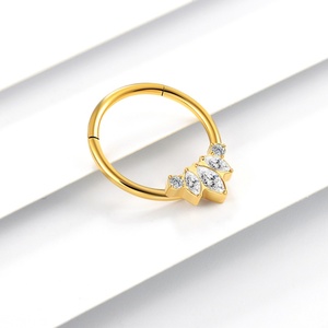 Piercing Stories ASTM F136 Titanium Snake Shape Hinged Segment <b>Ring</b> Earrings <b>Helix</b> Body Piercing - Product Image 5