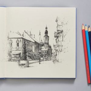 Lot mixte de carnets à couverture en cuir, reliés par couture, 100 feuilles, pour croquis, peinture et graffiti, intérieur vierge pur - Product Image 3