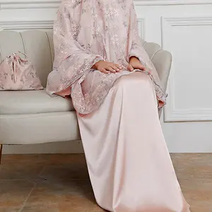 Robe de prière de Telekung personnalisée transfrontalière, vêtement exclusif de prière musulmane, vêtements de prière de Telekung pour femmes musulmanes