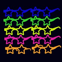 Nouvelles Lunettes en Papier Fluorescent Néon Style Cœur pour Soirées Dansantes et Anniversaires – Accessoire de Fête Nocturne (10 pièces/sac)