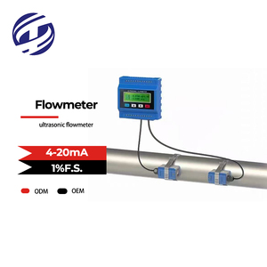 Siêu âm đo lưu lượng nước DN50 2 inch siêu âm đo lưu lượng nước kỹ thuật số LCD hiển thị cho siêu âm đo lưu lượng khí - Product Image 1