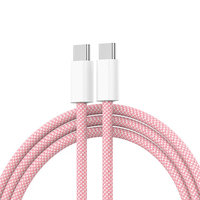 2024 harga pabrik kabel pengisi daya Cepat 60W kabel pengisi daya USB tipe-c kabel Data jalinan Super cepat stok tersedia