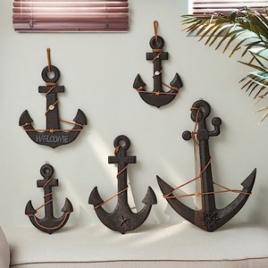 Decoración de Pared con Volante de Madera Estilo Mediterráneo, Decoración Circular para el Hogar, Paquete de Varias Piezas, Arte para Colgar - Product Image 2
