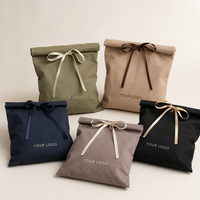 Pochette de luxe en toile avec ruban et imprimé cœur, sac à bijoux en coton, emballage cadeau de mariage, vente en gros, sac à chaussures