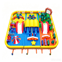 Castillo Inflable Gigante de PVC con Diseño de Arcoíris para Niños, Ideal para Fiestas, Carnavales y Alquiler Comercial