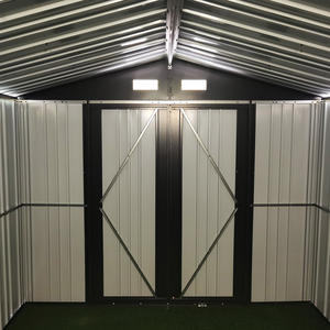 Abri de jardin en métal de grande capacité avec portes doubles larges et cadre galvanisé solide - Product Image 3