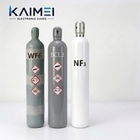 Cilindro de Gas ISO9809 Estándar DOT de 47L WF6 NF3 BCl3 para Llenado de Hexafluoruro de Tungsteno y Tricloruro de Boro de Grado Electrónico