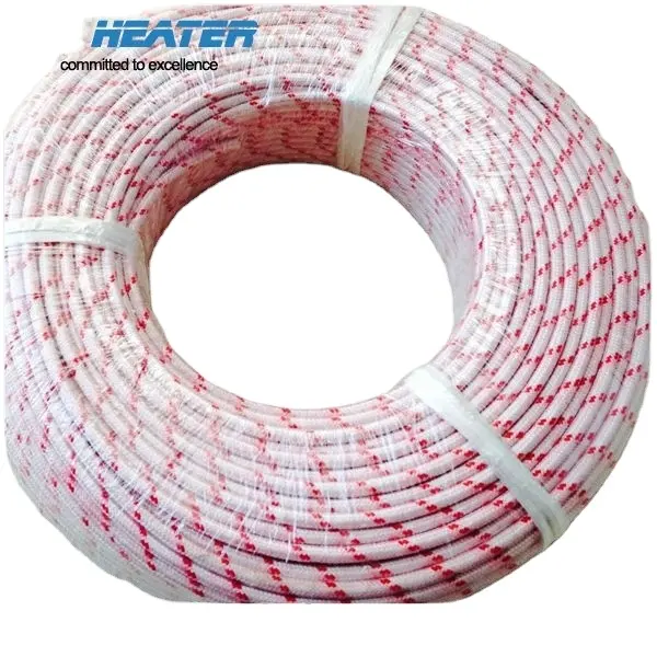 300 degree fiberglass braided silicone rubber high temperature wire cable with fiberglass coating