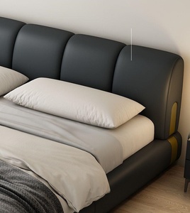 Letto Matrimoniale Moderno Imbottito in Ecopelle di Lusso, Struttura Letto Queen Size per Camera da Letto, Vendita all'Ingrosso - Product Image 6