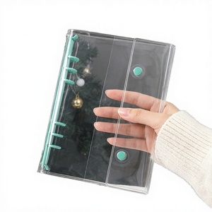 Carpeta Organizadora de Efectivo y Planificador Mini A7 de PVC Transparente con 3 Anillas, Personalizable con Logotipo, <span class=keywords><strong>para</strong></span> Oficina y Negocios, Estilo Macaron, Venta al por Mayor - Product Image 5