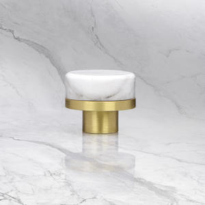 JAYA kenop pintu alami batu marmer kuningan kabinet kenop laci lemari lemari lemari menarik pegangan kenop furnitur pegangan pintu - Product Image 6