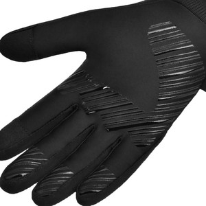 Outdoor <b>Warm</b> <b>Gloves</b> Breathable Ribbed Cuffs For Hiking Cycling Cold Protection Unisex Adult Black And Gray - Product Image 1