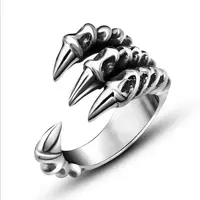 new trendy sharp dragon claw ring