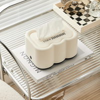 Nuage crème boîte à mouchoirs multifonctionnelle salon moderne Table à manger décoration Simple tactile pour le stockage de Table basse