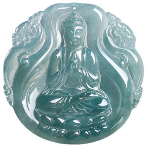หยกเจไดต์ธรรมชาติสีน้ำเงิน หยกมังกรน้ำ หยกพระพุทธเจ้า หยกจี้สำหรับผู้ชายและผู้หญิง พร้อมใบรับรองการประเมิน ดีไซน์ดั้งเดิม E072 - Product Image 5