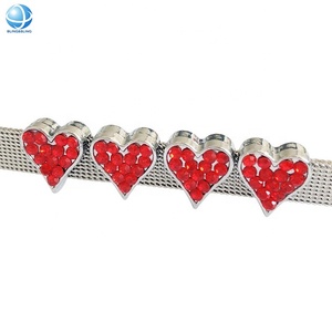 Breloques chinoises en métal strass, accessoires pour chaussures, forme de cœur, panda, bijoux décoratifs, 1 pièce - Product Image 2