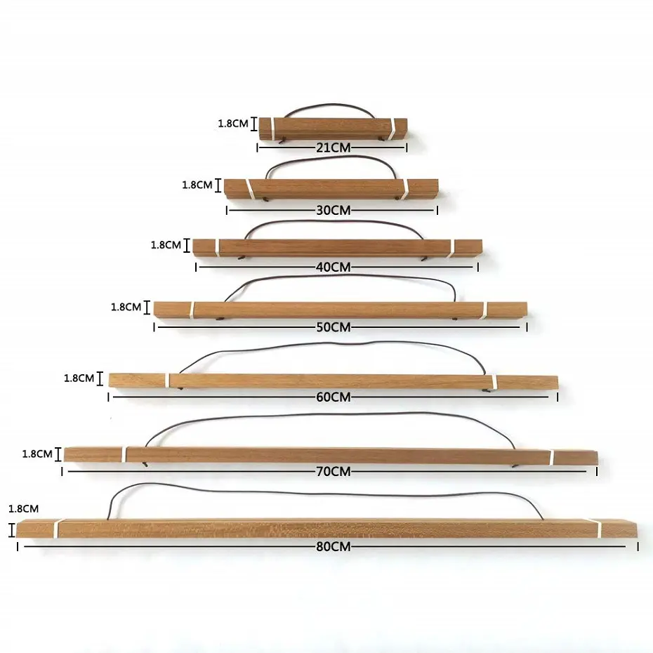 Fai da te assemblare cornice appesa in legno magnetico Poster appendiabiti parete foto cornice pittura