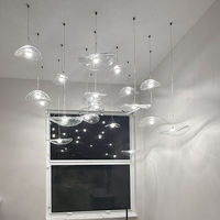 Lustre suspendu en verre de style moderne et luxueux pour restaurant, salon, hôtel, décoration intérieure