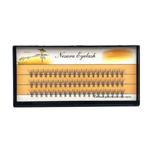 Kit de cils en grappe DIY noir à marque privée, logo personnalisé, pointes, cils synthétiques vaporeux, volume longue durée, effet 3D, sans cruauté - Product Image 1