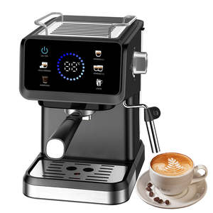 Cafetera Italiana Newle, Cafetera Espresso Profesional Digital, 20 Bares, Molinillo Integrado, Doble Taza, Espumador de Leche, Latte, <span class=keywords><strong>Cappuccino</strong></span> - Product Image 1