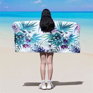 Serviette de plage rectangulaire en microfibre à séchage rapide, protection solaire, sans sable, pour l'été 2025 – Vente en gros - Product Image 2