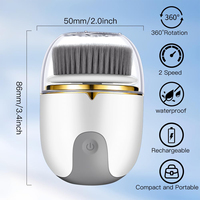 Mejor venta 3 en 1 impermeable eléctrico Facial limpieza profunda recargable vibración masaje cepillo de limpieza Facial