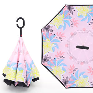 QX Gran Oferta Nuevo Paraguas Creativo con Impresión Personalizada, Mango en C, Autoportante, Doble Capa, Resistente al Viento y a la Lluvia, Regalos Empresariales - Product Image 1