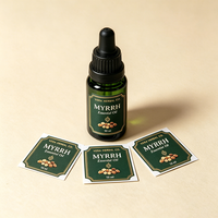 Étiquettes cosmétiques imperméables TEDDY en vinyle BOPP avec dorure à chaud et UV pour cosmétiques, parfums et flacons en verre