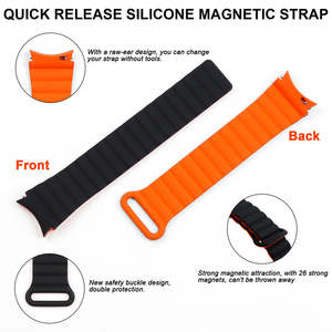 No Gap Sport Loop-correa de hebilla ajustable, bandas magnéticas de silicona para Samsung <span class=keywords><strong>Galaxy</strong></span> <span class=keywords><strong>Watch</strong></span> 4 <span class=keywords><strong>Watch</strong></span> 5, 40mm, 44mm, 42mm, 46mm Pro <span class=keywords><strong>LTE</strong></span> - Product Image 3