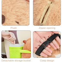 V065 Conteneur de stockage de papier Capybara de dessin animé mignon personnalisé Accoudoir de voiture en peluche souple Distributeur de mouchoirs en papier pour animaux en peluche