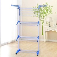 Nouveau modèle de séchoir à linge pliable en acier inoxydable, multifonctionnel, pour l'intérieur, organisateur de vêtements