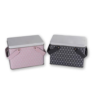 Lattina di ferro portatile alla moda con manico in colori assortiti per conservare cosmetici o elementi essenziali per Picnic - Product Image 5