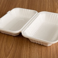 Caja de bagazo de caña de azúcar de gran oferta PTPACK para pastel, postre, hamburguesa