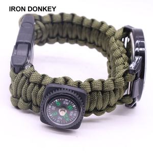 Bracelet IRONDONKEY Montre électronique OEM Bracelet de tissage à la main en plein air Aventure sauvage Corde parapluie à sept noyaux - Product Image 5
