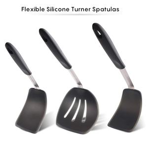 Spatule Lot de 3 Résistant À La Chaleur Antiadhésive Ustensiles de Cuisine En Caoutchouc pour <span class=keywords><strong>le</strong></span> Poisson, Les Œufs, pancak - Product Image 3