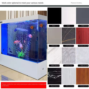 Aquarium écologique rectangulaire simple ultra-clair personnalisable, grand aquarium intégré sans changement d'eau pour le salon - Product Image 5