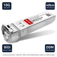 Module SFP+ SFP 10G BiDi 40km Simplex LC SMF 1270nm-TX/1330nm-RX Transceiver Fibre Optique de Qualité Industrielle avec CE FCC ROHS REACH