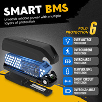 Batterie lithium rechargeable Hailong G80 48V 52V 20Ah pour vélo électrique, cellules 21700, remplacement 1000W