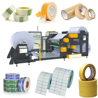 Machine de ruban roulant adhésif thermofusible à haute productivité pour le masquage et le ruban de papier crêpé avec machine de découpe