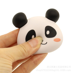 Autocollant pour écouteurs Panda en mousse PU à rebond lent, jouet décoratif de dessin animé pour la maison, cadeau - Product Image 5