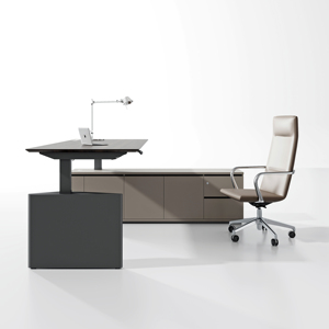 Escritorio en Forma de L con Altura Ajustable y Cajones, Escritorio Ejecutivo Ajustable - Product Image 2