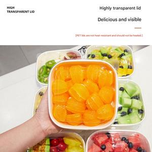 Boîtes à lunch écologiques biodégradables jetables de qualité alimentaire, bols carrés en papier personnalisables avec couvercle 500ml-1400ml pour la livraison de repas fitness - Product Image 4