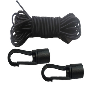 Corde élastique en nylon de 5 mm et 7 m avec doubles crochets pour le camping en plein air, la navigation de plaisance, utilisation universelle - Product Image 1
