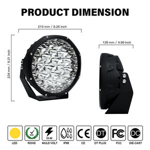 Universele 9 Inch Koplamp 12V Ronde Laser Spot Pod Licht Offroad 4X4 Truck Super Heldere Strobe Led Mistrijlicht Voor Auto - Product Image 2