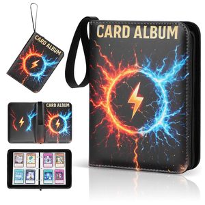 Álbum para Tarjetas Coleccionables de Pokémon, Impermeable, con 4 y 9 Bolsillos, Capacidad para 400 Tarjetas, con Cierre de Cremallera - Product Image 1
