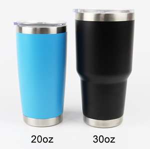 Taza <span class=keywords><strong>de</strong></span> viaje con tapa transparente para coche, vaso aislado al vacío con revestimiento <span class=keywords><strong>de</strong></span> polvo <span class=keywords><strong>de</strong></span> acero inoxidable, doble pared, nuevo diseño, <span class=keywords><strong>2022</strong></span> - Product Image 6