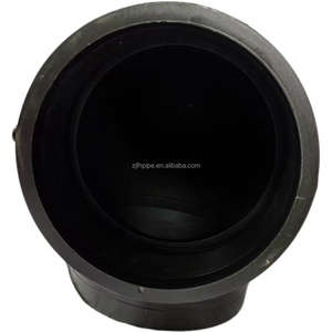 وصلات الانصهار الكهربائي PE100 PE80 أسود PN16 	 90 °   وصلة كوع DN250 	 تركيبات أنابيب بلاستيكية من البولي إيثيلين عالي الكثافة لأنظمة السباكة - Product Image 3