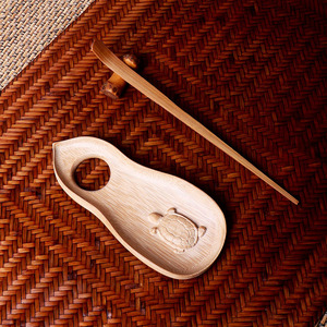 Carved Bamboo <b>Tea</b> Scoop Flat Shape Eco Friendly Asian Zen Style <b>Tea</b> Utensil For <b>Tea</b> <b>Set</b> Accessories - Product Image 3