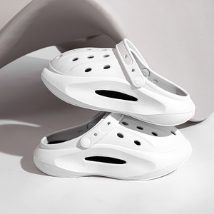 <b>White</b> EVA Closed Toe Sandals <b>Platform</b> <b>Heel</b> Summer Slippers For Home Wear - Product Image 1
